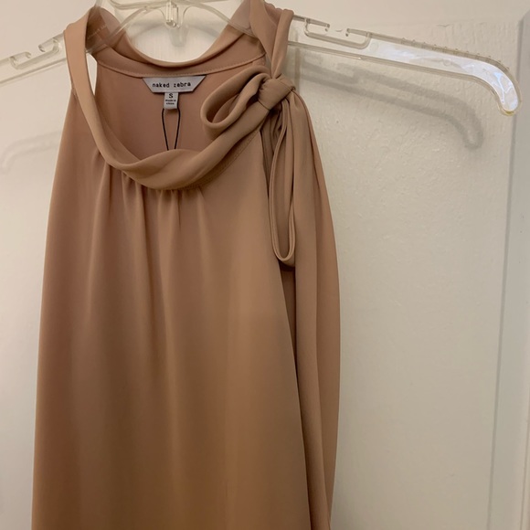 Tan Halter Top Sleeveless Blouse (NWT!!) NEVER BEEN WORN!! - Picture 1 of 4